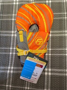 Infant Orange & Yellow Life Jacket Float Vest